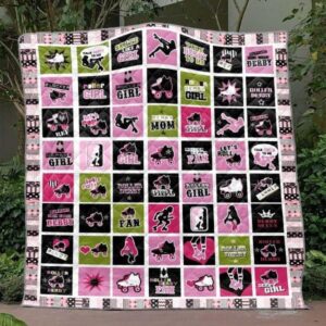 Roller Derby Girl Quilt Blanket Tt99  Quilt
